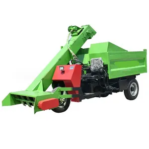 Top quality four-wheel cleaning truck 5 cubic cow manure picking and cleaning machine