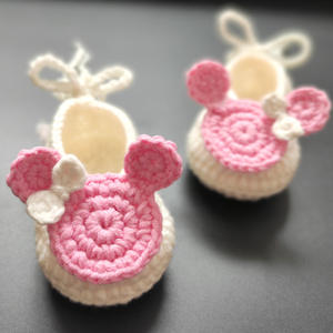 סרוג בעבודת יד מיני מיני בייבי נעלי תינוק עיצוב מותאם אישית סרוג נעליים צעד ראשון לתינוקות - Product Image 4