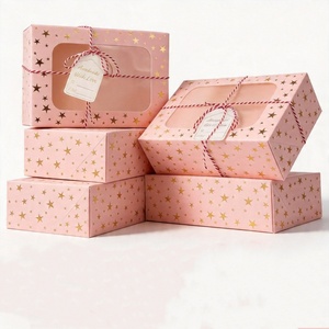 Boîte à gâteaux personnalisée avec fenêtre transparente pour mini-gâteaux, <span class=keywords><strong>donuts</strong></span>, macarons, biscuits, idéale pour fêtes et mariages - Product Image 3
