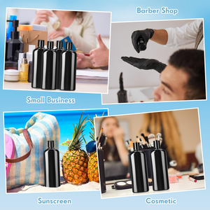 Bouteilles en plastique PET vides pour shampooings et lotions, transparentes, ambrées, bleues, vertes, blanches, avec bouchon à disque pression - Product Image 4