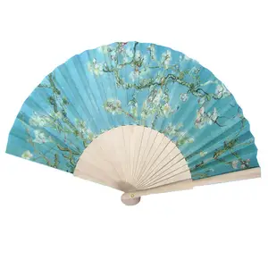 Hot Selling Customized Logo Print Wedding Decoration Personalized Folding Wood Hand Fan