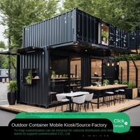 Structure en acier modulaire, conteneur mobile, kiosque/borne personnalisable, boutique commerciale extérieure, bureau, maison d'hôtes, hôtel