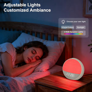Solution de sommeil tout-en-un avec réveil au lever du soleil, machine à bruit blanc et lumière intelligente pour un coucher sans écran - Product Image 4