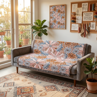 Couverture tissée personnalisée DaiRui avec logo, design d'artiste sous marque privée, tapisserie murale jacquard, textile d'art sur mesure pour la maison