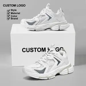 Sepatu kets pria dengan Logo sendiri, sepatu Sneaker ayah Chunky, desain kustom kasual mode 2023