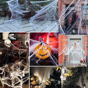 Telarañas Súper Elásticas para Decoración de Halloween con Arañas para Decoraciones de Fiesta y Suministros Festivos de Halloween - Product Image 2