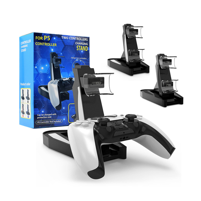 Dual PS5 USB Controller Charger Charging Dock for Playstation 5 PS5 Controller Charging Station with LED Indicator