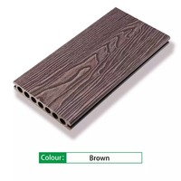 Planches de terrasse en WPC imperméables en relief 3D, décoration en bois, composite bois-plastique durable pour la construction de terrasses extérieures d'hôtels et de parcs