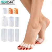 Protections d'orteils en silicone, manchons en gel respirants pour les ampoules, cors, orteils en marteau, coussinets d'orteils