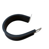 Collier de serrage à vis sans fin en acier inoxydable 304 avec coussinet en caoutchouc, 15 mm et 20 mm, pour faisceau de câbles, vente en gros, OEM