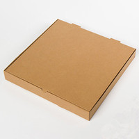 Boîte à pizza portable personnalisable en carton ondulé de qualité alimentaire, découpée sur mesure, en stock, prête à être expédiée, 32x32x4cm, directement de l'usine