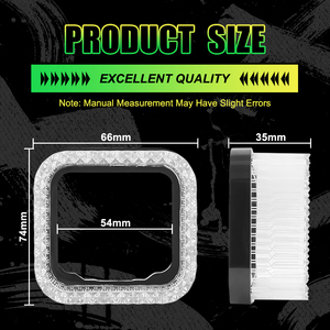 2 trong 1 5D <span class=keywords><strong>Led</strong></span> mắt thiên thần đèn Pha RGB <span class=keywords><strong>LED</strong></span> Halo vuông vòng ánh sáng ứng dụng điều khiển DRL ban ngày Chạy ánh sáng đèn giao hưởng cho xe - Product Image 2