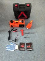 Kit de cric hydraulique électrique multifonction 12V avec gonfleur de pneus et clé à chocs, ensemble d'outils de réparation automobile d'urgence