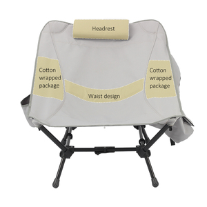 Chaise-lit de camping pliable en aluminium, grande, robuste, légère et très confortable, avec logo personnalisé pour l'extérieur - Product Image 3