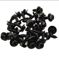 Nouvelles vis auto-taraudeuses noires à bride hexagonale en plastique et métal pour carrosserie automobile, pare-chocs, capot moteur, remplacement universel pour véhicules