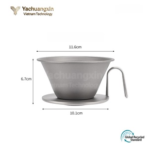 ถ้วยกรองกาแฟไทเทเนียมบริสุทธิ์แบบสามรู, สำหรับปิกนิกกลางแจ้ง, ชงชา, กรองน้ำชา, ชุดชงชา - Product Image 6
