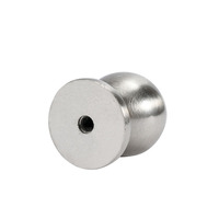 Fabricant tiroir rond trou unique poignée en alliage de zinc bouton quincaillerie accessoires meubles armoire boutons en Nickel brossé poignée