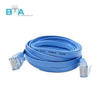 Kabel Ethernet Datar CAT5E UTP 3M RJ45 8P8C Berlapis Emas untuk Koneksi Router Peralatan Jaringan