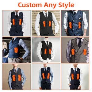 Chaleco de traje térmico minimalista resistente a las arrugas para hombre de nuevo diseño, chaleco eléctrico, <span class=keywords><strong>ropa</strong></span> cómoda con calefacción para eventos formales - Product Image 3