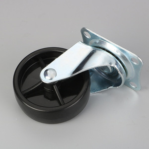 Furniture <b>Caster</b> 3-Inch Flat Bottom Swivel Plate Mount PP <b>Wheel</b> Industrial Durable - Product Image 2
