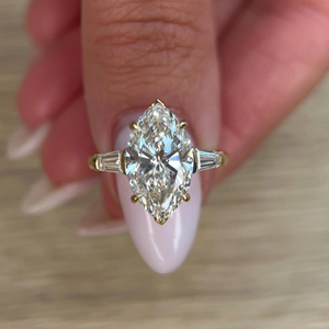 Unisex Oval Cut Diamond Engagement Ring Prong Setting 5.70Carat Lab-Grown Luxury IGI Certified <b>Wedding</b> 14k Eternity Vermeil - Product Image 1