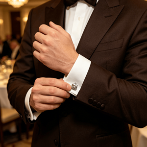 Nuevos Gemelos Vintage de Acero Inoxidable con Baño de Oro Cromado para Traje de Hombre, Accesorios Formales para Camisa de Negocios - Product Image 4