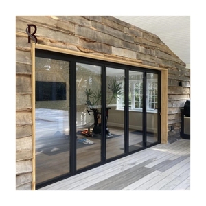 Rising AAMA Estilo nórdico Aislamiento térmico Vidrio templado Puertas plegables Patio Acordeón Puertas de patio plegables para villas - Product Image 5