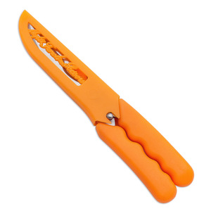 <b>Kitchen</b> <b>Scissor</b> Stainless Steel Orange Handle Elbow Shape For Home Use - Product Image 2