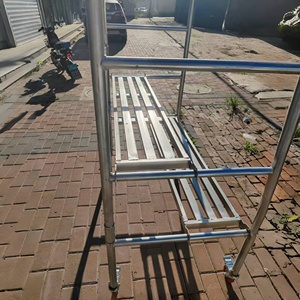 Di động di động gấp khung giàn giáo xây dựng mạ kẽm trang trí gấp Thang giàn giáo với bánh xe - Product Image 5