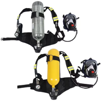 Masque respiratoire autonome anti-buée HOWDY monté sur sac à dos, avec bouteille en acier et fibre de carbone de 6L ou 9L, pour la lutte contre les incendies