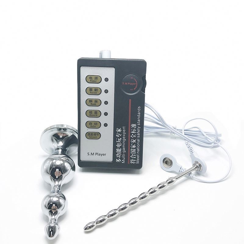 Electric Shocking Anal Plug Metal Butt Plug Adult Sex Toys for Men  