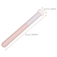 Aplicador de maquillaje de brocha plana para mujer de alta calidad con mango de madera, sombra de ojos de silicona y esponja de base para maquillaje de ojos