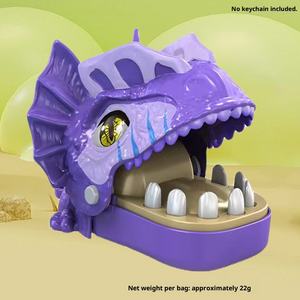 Dinosaure pour enfants morsure doigt tour jeu de décompression créatif <span class=keywords><strong>tyrannosaure</strong></span> Rex porte-clés en plastique pendentif jouets - Product Image 5