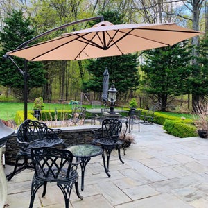 Parapluie suspendu de Patio en porte-à-faux, 4/10 pieds, Table de marché d'extérieur <span class=keywords><strong>avec</strong></span> Base, <span class=keywords><strong>Parasol</strong></span> de plage, meuble d'extérieur - Product Image 5