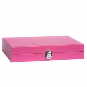 Mesa de backgammon de viaje rosa claro, incrustaciones interiores de cuero, Shesh Besh Nard, corrector de acetato, piedras, juguete, juego informal, caja de regalo - Product Image 6