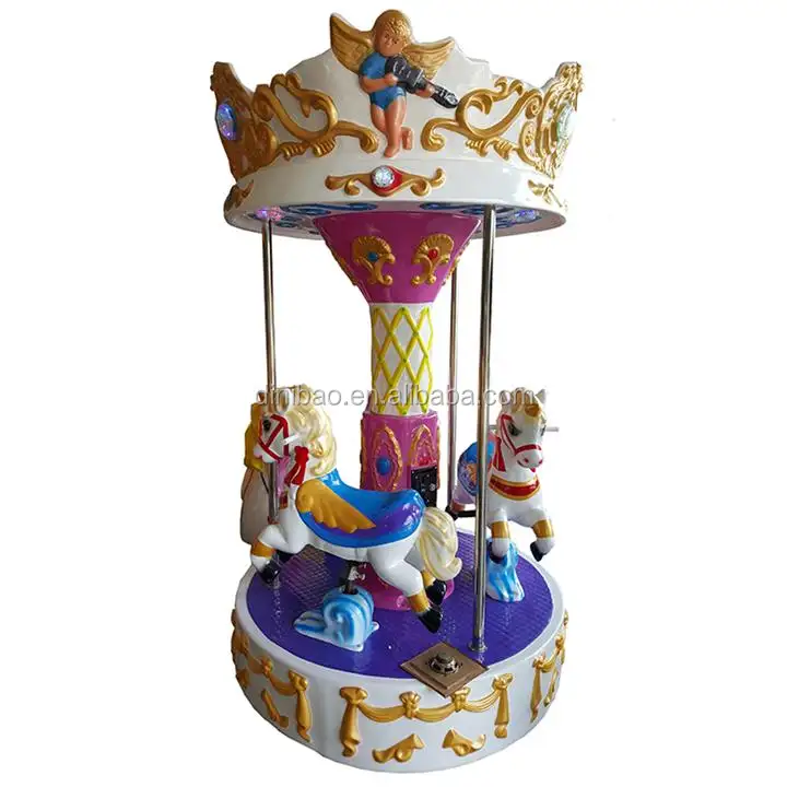 2024 giá bán buôn Chất lượng cao 3 người chơi Kid Mini thiên thần Carousel đi xe cho công viên giải trí