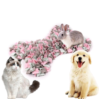 Tapis anti-étouffement en forme d'os pour animaux de compagnie pour l'alimentation du nez interactif pour chiot chaton lapin