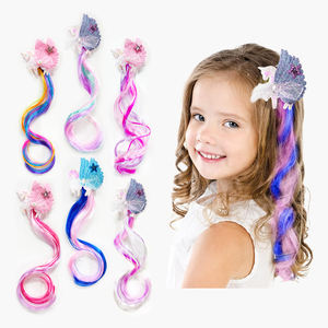 Vendita Calda: Extension per Capelli Sintetici da 12 Pollici, Fatte a Mano, per Ragazze, con Effetto Ombré, Intrecciati a Treccia, Coda di Cavallo a Bolle, Colorati, per Bambini - Product Image 6