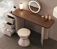 Nouvelle Tendance : Grande Coiffeuse à Plateau Cannelé pour Chambre à Coucher