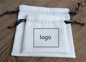 Bolsa Ecológica de Algodón Reciclado con Cordón, Impresión por Transferencia de Calor, Diseño de Logotipo Personalizado, Bolsas Antipolvo para Guardar Joyas y Collares - Product Image 5