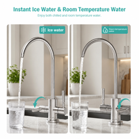 Refroidisseur d'eau froide instantané pour évier de cuisine, unité de refroidissement d'eau sous comptoir avec affichage LED de la température, pas besoin de réfrigérateur