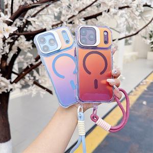 เคสโทรศัพท์ใสพร้อมสายคล้องมือสำหรับ iPhone 17 16 15 Pro Max, เคส iPhone 18 พร้อมฝาปิดเลนส์ - Product Image 2