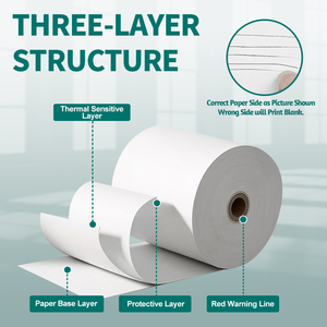 ม้วนกระดาษความร้อน 80x80 มม. ปลอดสาร BPA คุณภาพสูง สำหรับเครื่องพิมพ์ใบเสร็จ POS พิมพ์เร็ว <span class=keywords><strong>50</strong></span> ม้วน/แพ็ค - Product Image 2