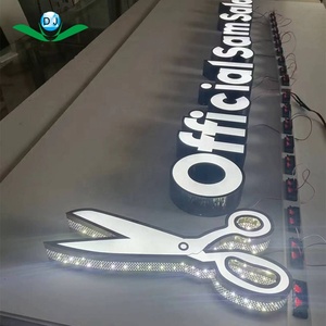 300cm X 150cm negozio di telefonia Mobile segno a <span class=keywords><strong>Led</strong></span> in acciaio inox segno di forbice barbiere aperto luci a <span class=keywords><strong>Led</strong></span> canale lettera segno - Product Image 5