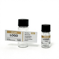 Étiquettes holographiques pharmaceutiques personnalisées imperméables, autocollants en vinyle pour flacons de 2 ml, 3 ml, 10 ml pour peptides et médicaments