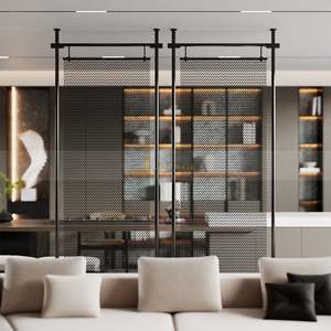 LL393 Living Room Woven Stainless Steel Wire <b>Mesh</b> Partition Wall <b>Screen</b> Customizable Cutting Hanging Decorative Waterproof - Product Image 4