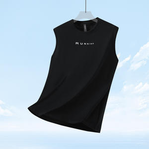 Personnalisez votre style : débardeur homme en coton tricoté 100 %, séchage rapide, tissu doux et respirant, idéal pour un branding décontracté. - Product Image 1