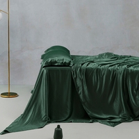 Drap Plat en Satin de Luxe Personnalisé pour la Vente en Gros, 100% Polyester, Draps Plats et Housses de Couette Effet Satin Soie