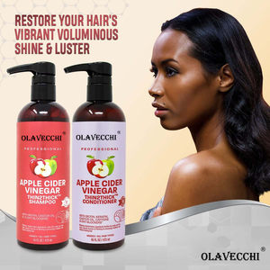 Shampooing et après-shampoing clarifiant et détoxifiant à la biotine, kératine, caféine, huile de ricin, huile d'argan, vinaigre de cidre de pomme pour tous types de cheveux - Product Image 3