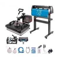 Máquina de prensa de calor 5 en 1, plotter de corte de vinilo de 12x15 pulgadas, plotter de corte publicitario de escritorio de 28 pulgadas con puerto USB y Signmaster